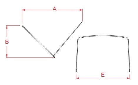 Estructura para bimini de dos arcos mod: VILASSAR