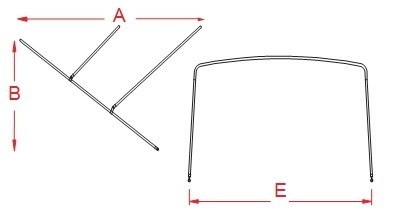 Estructura para bimini de tres arcos mod: MATARO