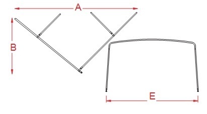 Estructura para bimini de cuatro arcos mod: MARESME