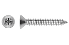 DIN 7982 Cross recessed countersunk head tapping screw 2.9x13 - A4